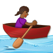 Woman Rowing Boat Emoji with Medium-Dark Skin Tone, Samsung style