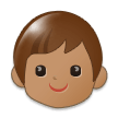 Child Emoji with Medium Skin Tone, Samsung style