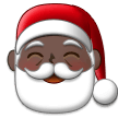 Santa Claus Emoji with Dark Skin Tone, Samsung style