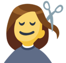 Woman Getting Haircut Emoji, Facebook style