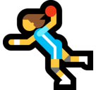 Woman Playing Handball Emoji, Microsoft style