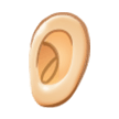 Ear Emoji with Light Skin Tone, Samsung style