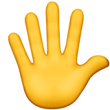 Hand with Fingers Splayed Emoji, Apple style