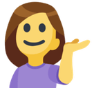 Woman Tipping Hand Emoji, Facebook style