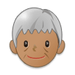 Older Person Emoji with Medium Skin Tone, Samsung style