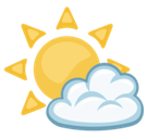 Sun Behind Small Cloud Emoji, Facebook style