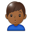 Man Pouting Emoji with Medium-Dark Skin Tone, Samsung style