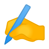 Writing Hand Emoji, Google style