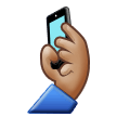 Selfie Emoji with Medium Skin Tone, Samsung style
