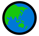 Globe Showing Asia-Australia Emoji, Microsoft style