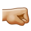 Right-Facing Fist Emoji with Medium-Light Skin Tone, Samsung style
