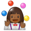 Woman Juggling Emoji with Medium-Dark Skin Tone, Samsung style