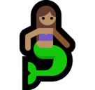 Mermaid Emoji with Medium Skin Tone, Microsoft style