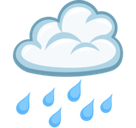 Cloud with Rain Emoji, Facebook style