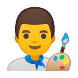 Man Artist Emoji, Google style