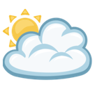 Sun Behind Large Cloud Emoji, Facebook style