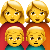 Family: Woman, Woman, Boy, Boy Emoji, Apple style
