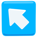 Up-Left Arrow Emoji, Facebook style