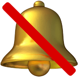 Bell with Slash Emoji, Apple style