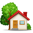 House with Garden Emoji, Samsung style