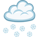 Cloud with Snow Emoji, Facebook style