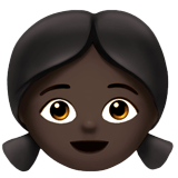 Girl Emoji with Dark Skin Tone, Apple style