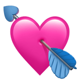Heart with Arrow Emoji, Apple style