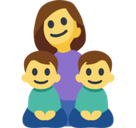 Family: Woman, Boy, Boy Emoji, Facebook style