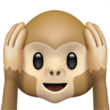 Hear-No-Evil Monkey Emoji, Apple style
