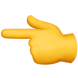 Backhand Index Pointing Left Emoji, Apple style