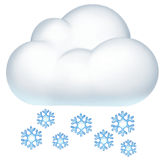 Cloud with Snow Emoji, Apple style