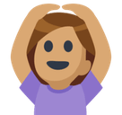 Person Gesturing Ok Emoji with Medium Skin Tone, Facebook style