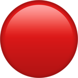 Red Circle Emoji, Apple style