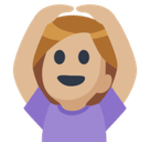 Person Gesturing Ok Emoji with Medium-Light Skin Tone, Facebook style
