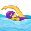 Woman Swimming Emoji, Samsung style
