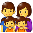 Family: Man, Woman, Girl, Girl Emoji, Samsung style