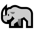 Rhinoceros Emoji, Microsoft style