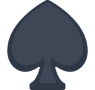 Spade Suit Emoji, Facebook style