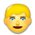 Person: Blond Hair Emoji, LG style
