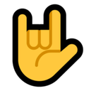 Love-You Gesture Emoji, Microsoft style
