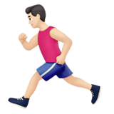 Man Running Emoji with Light Skin Tone, Apple style
