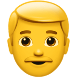 Man Emoji, Apple style