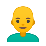 Man: Bald Emoji, Google style