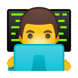 Man Technologist Emoji, Google style