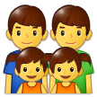 Family: Man, Man, Girl, Girl Emoji, Samsung style