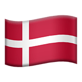 Flag: Denmark Emoji, Apple style