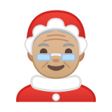 Mrs. Claus Emoji with Medium-Light Skin Tone, Google style