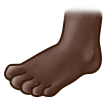 Foot Emoji with Dark Skin Tone, Samsung style