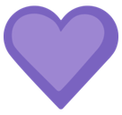 Purple Heart Emoji, Facebook style