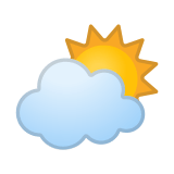 Sun Behind Cloud Emoji, Google style